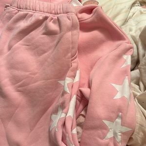 Starfit sweatpants & sweatshirt pink set